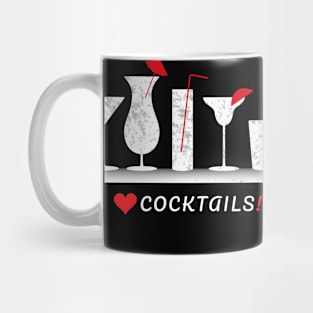 Heart Love Cocktails Happy Hour Humor Mug